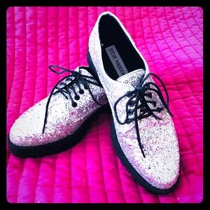 Steve Madden Shoes Glitter Oxford Lug Sole size 6